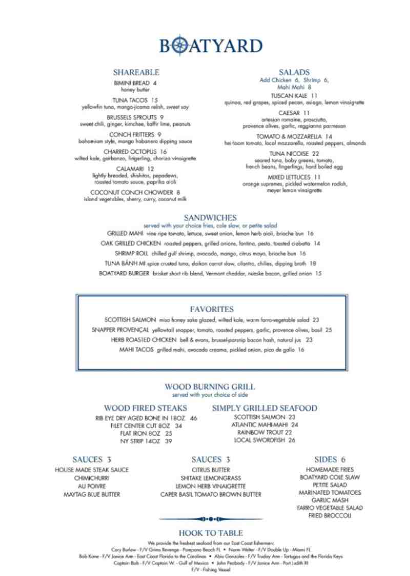 boatyard prices menu for boatyard 1555 se 17th st fort lauderdale fl 33316 boatyard prices menu for boatyard 1555 se 17th st fort lauderdale fl 33316