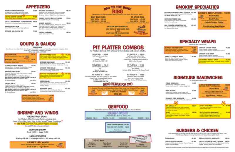 Bad Restaurant Menu