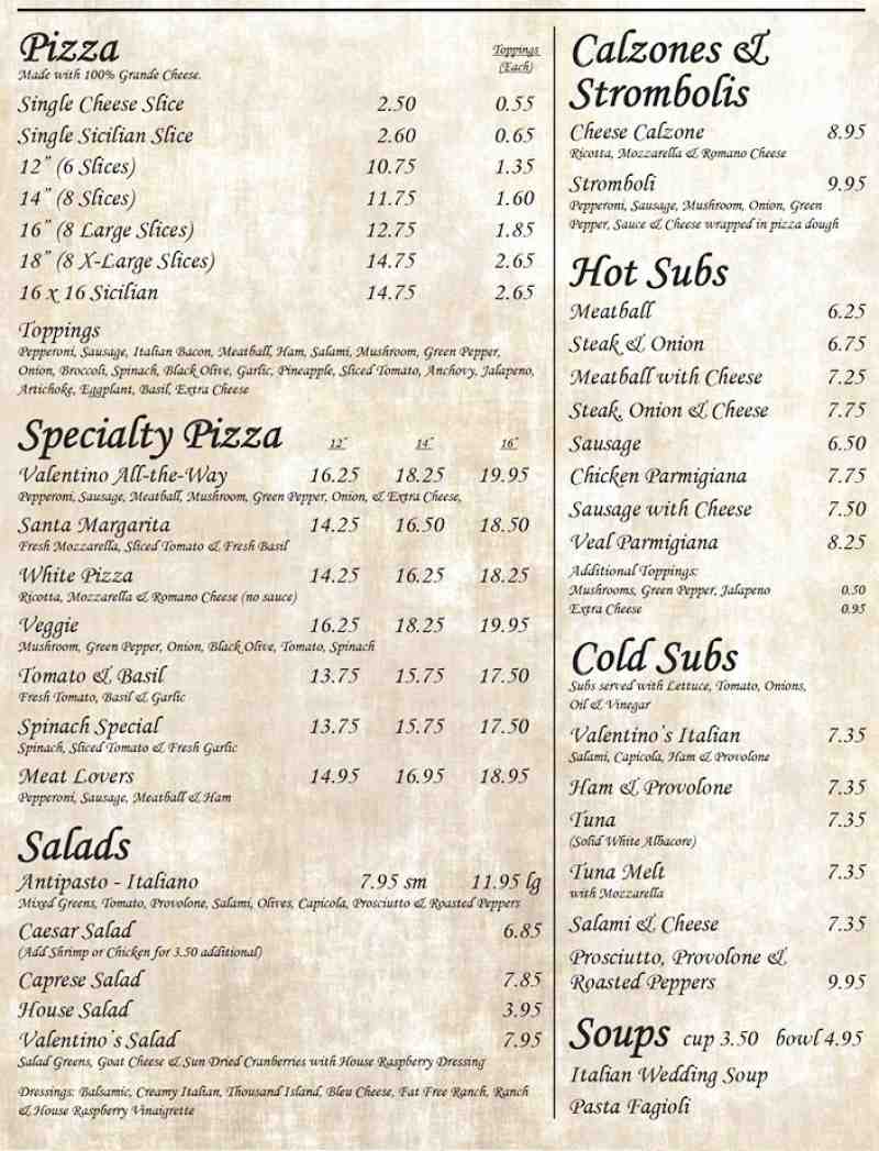 valentino legend menu prices the art of mike mignola