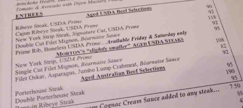 morton's wine list